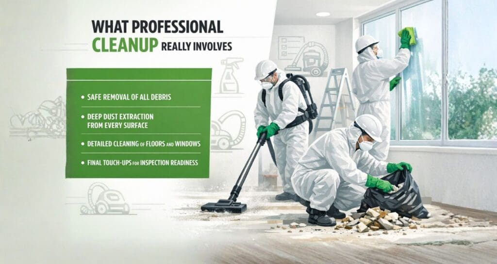 Professional cleanup process
